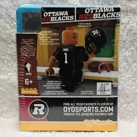 3/$25 Sealed 2016 CFL Henry Burris Mini Figure Gen 2 Series 2 by OYO Sports!! - Picture 4 of 4
